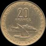 Djibouti - Territoire français des Afars et des Issas - 20 francs 1968 - revers