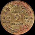 Maroc - Empire chérifien - 2 francs 1945 - revers