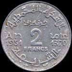 Maroc - Empire chérifien - 2 francs 1951 - revers