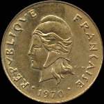 Nouvelles-Hébrides - 5 francs 1970 - avers