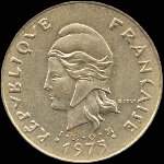 Nouvelles-Hébrides - 5 francs 1975 - avers