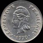 Nouvelles-Hébrides - 10 francs 1970 - avers