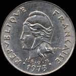 Nouvelles-Hébrides - 10 francs 1973 - avers