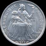Nouvelle-Caldonie - pice de 1 franc de 1972  2020 Rpublique Franaise I.E.O.M. - avers