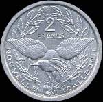 Nouvelle-Caldonie - pice de 2 francs 1971 Rpublique Franaise - revers