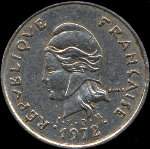 Nouvelle-Caldonie - pice de 10 francs de 1972  2005 Rpublique Franaise I.E.O.M. - avers