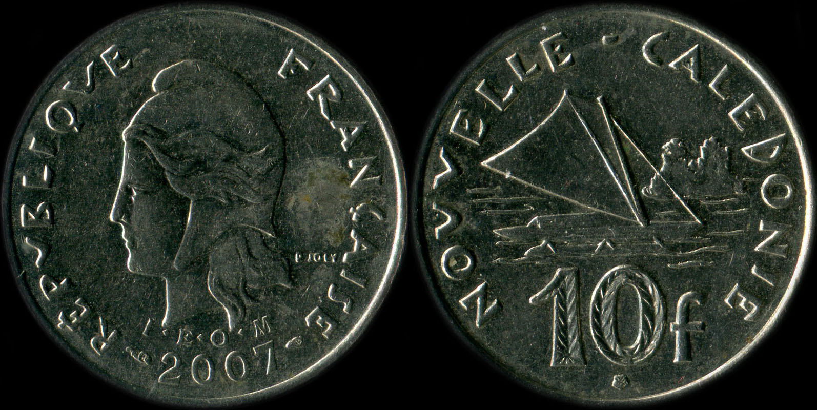 Pièce de 10 francs 2007 Nouvelle-Calédonie