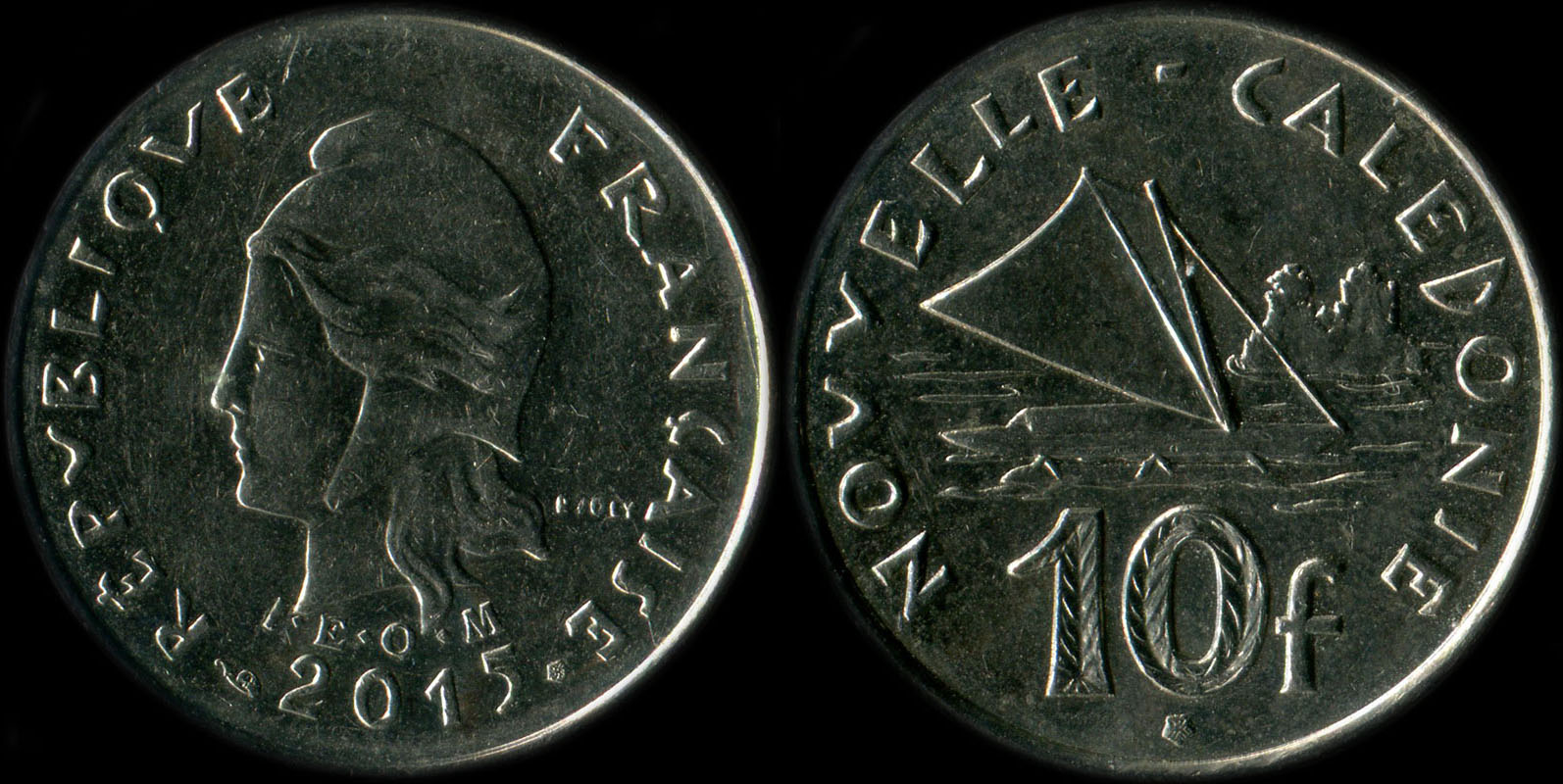 Pièce de 10 francs 2015 Nouvelle-Calédonie