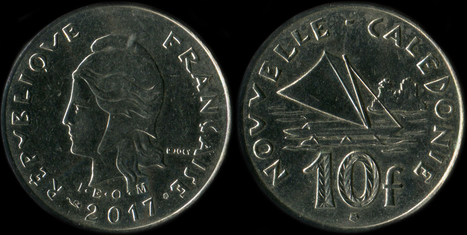 Pièce de 10 francs 2017 Nouvelle-Calédonie