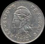 Nouvelle-Caldonie - pice de 20 francs de 1972  2005 Rpublique Franaise I.E.O.M. - avers