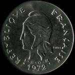 Nouvelle-Caldonie - pice de 50 francs de 1972  2006 Rpublique Franaise I.E.O.M. - avers