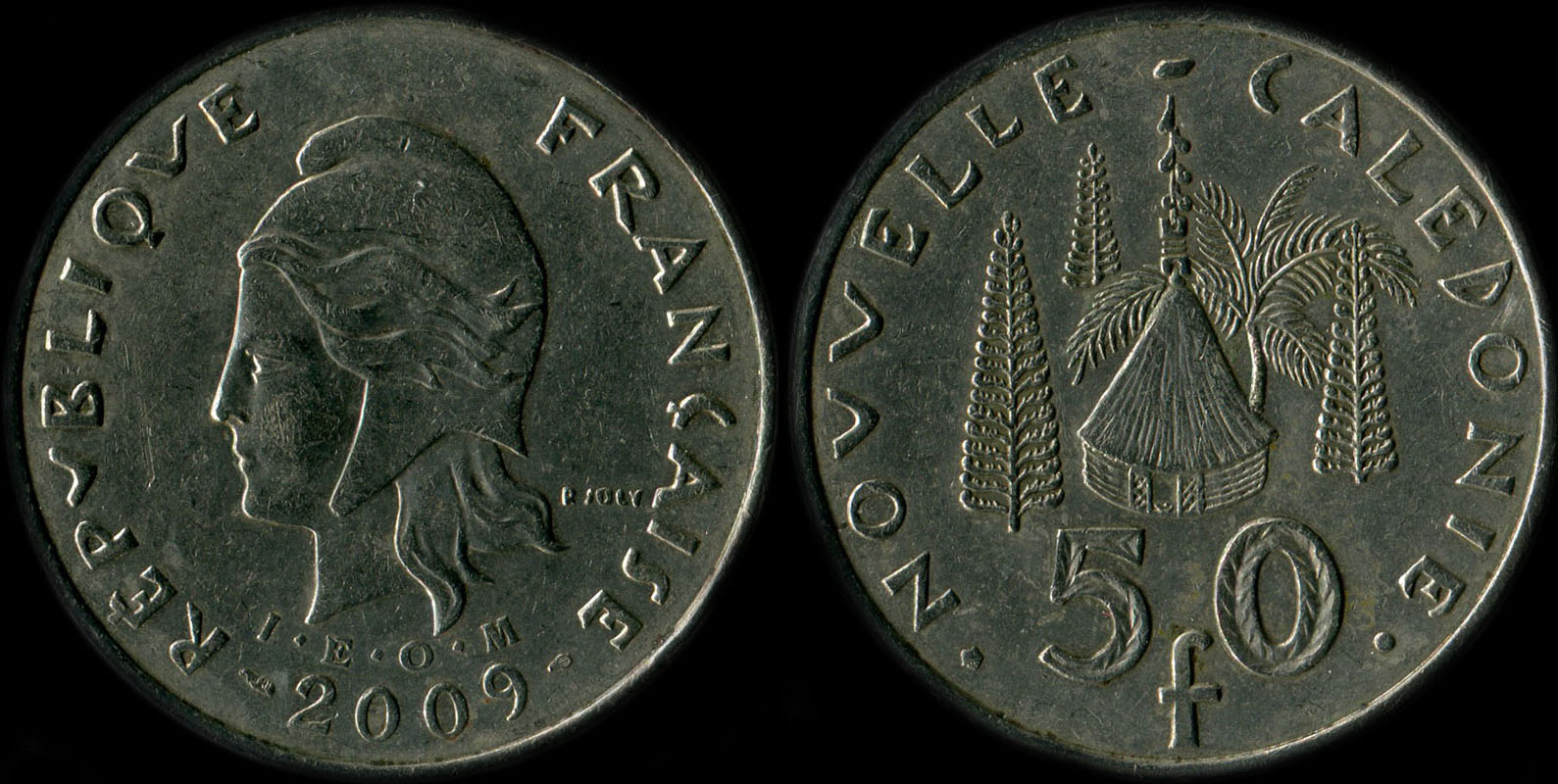 Pice de 50 francs 2009 Nouvelle-Caldonie