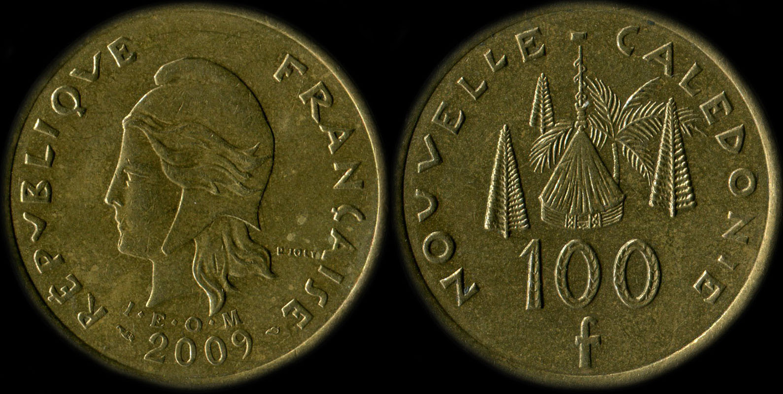 Pice de 100 francs 2009 Nouvelle-Caldonie