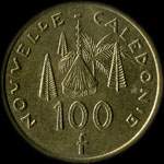 Nouvelle-Caldonie - pice de 100 francs depuis 2006 Rpublique Franaise I.E.O.M. - revers