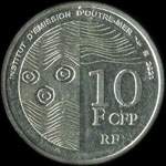 Territoires fran�ais du Pacifique - Institut d'Emission d'Outre-Mer - pi�ce de 10 francs CFP 2021 - revers