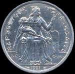 Polynésie - pièce de 2 francs 1991 Polynésie française I.E.O.M. - avers