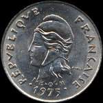 Polynésie - pièce de 10 francs 1975 Polynésie française  I.E.O.M. de 1972 à 2005 - avers