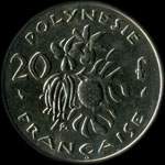 Polynésie - pièce de 20 francs 1975 Polynésie française - revers