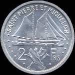 Pice de 2 francs Saint-Pierre et Miquelon 1948 - Rpublique franaise Union franaise - revers