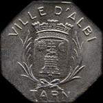 Jeton de ncessit de 10 centimes mis par la Ville d'Albi (81000 - Tarn) - avers