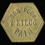 Jeton Bon pour 1 kilog de pain �mis par la Mairie d'Allennes-les-Marais (59251 - Nord) - revers