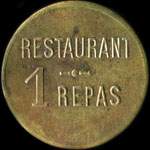 Jeton de nécessité de Restaurant - 1 repas émis par l'Association Coopérative du Personnel des Forges d'Allevard-les-Bains (38580 - Isère) - revers