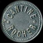 Jeton de ncessit de 50 centimes mis par la Cantine Rocher  Angoulme (16000 - Charente) - avers