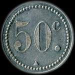 Jeton de ncessit de 50 centimes mis par la Cantine Rocher  Angoulme (16000 - Charente) - revers