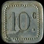 Jeton de ncessit de 10 centimes mis par le R.C.A. (Restaurant Coopratif Angoumois)  Angoulme (16000 - Charente) - revers