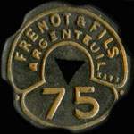 Jeton de ncessit de 75 centimes mis par Frenot & Fils  Argenteuil (95100 - Val-d'Oise) - avers
