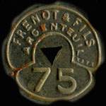 Jeton de ncessit de 75 centimes mis par Frenot & Fils  Argenteuil (95100 - Val-d'Oise) - revers