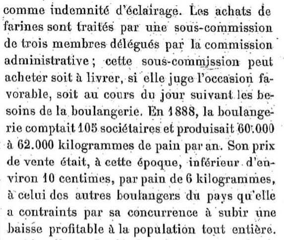 Le Bulletin Mensuel du Musée Social daté du 1er janvier 1899 mentionne l'existence d'une autre Boulangerie Coopérative La Ménagère à Monnaie