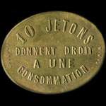 Jeton 10 jetons donnent droit  une consommation (ovale) mis par le Grand Comptoir des 4 Chemins - M. Pegu  Aubervilliers (93300 - Seine-Saint-Denis) - revers