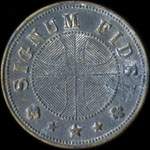 Jeton de nécessité de 10 (centimes) émis par le Patronage de Saint-Joseph de la Ville d'Auch - Signum Fidei (32000 - Gers) - avers