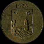 Jeton de ncessit de 1 franc mis en 1935 par Clment Gilles  Avignon (84000 - Vaucluse) - avers