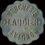 Jeton de nécessité de 25 centimes émis par la Droguerie Laugier à Avignon (84000 - Vaucluse) - avers