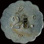 Jeton de nécessité de 25 centimes émis par la Droguerie Laugier à Avignon (84000 - Vaucluse) - revers