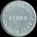 Jeton de ncessit de 10 centimes mis par les Cantines Scolaires de la Ville Avord (18520 - Cher) - avers