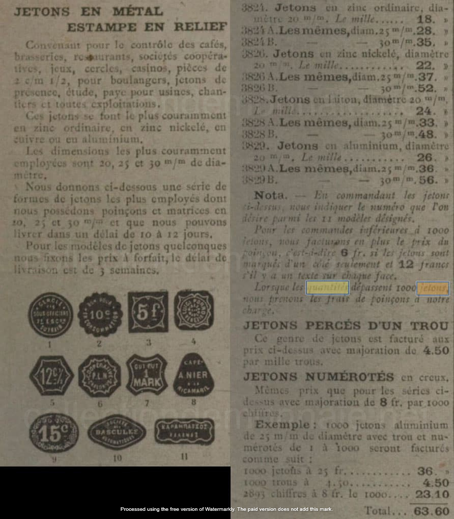 Extrait du catalogue 1912 de la Manufacture Franaise d'Armes et Cycles de Saint-Etienne