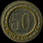 Jeton anonyme de 50 centimes avec un centaure - revers