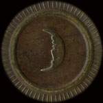 Jeton anonyme de 20 centimes avec un croissant de lune - avers