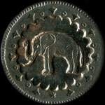 Jeton anonyme de 10 centimes avec un éléphant - avers