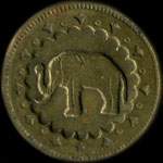 Jeton anonyme de 20 centimes avec un éléphant - avers