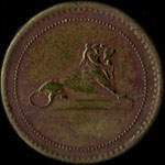 Jeton anonyme de 5 francs en laiton rond 30 mm avec le Lion de Belfort - avers