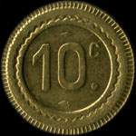 Jeton anonyme de 10 centimes avec un obélisque - revers