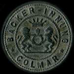Jeton de ncessit de 5 pfennig mis par Bcker-Innung  Colmar pendant l'occupation allemande - avers