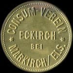 Jeton de 2 &frac12; kilo brot �mis par Consum-Verein Eckirch bei Markirch&nbsp;/&nbsp;Els. pendant l'occupation allemande - avers