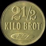 Jeton de 2 &frac12; kilo brot �mis par Consum-Verein Eckirch bei Markirch&nbsp;/&nbsp;Els. pendant l'occupation allemande - revers