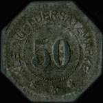 Jeton de ncessit de 50 pfennig mis par Gemeinde Hayingen  Hayingen (Hayange) (57700 - Moselle) pendant l'occupation allemande - revers