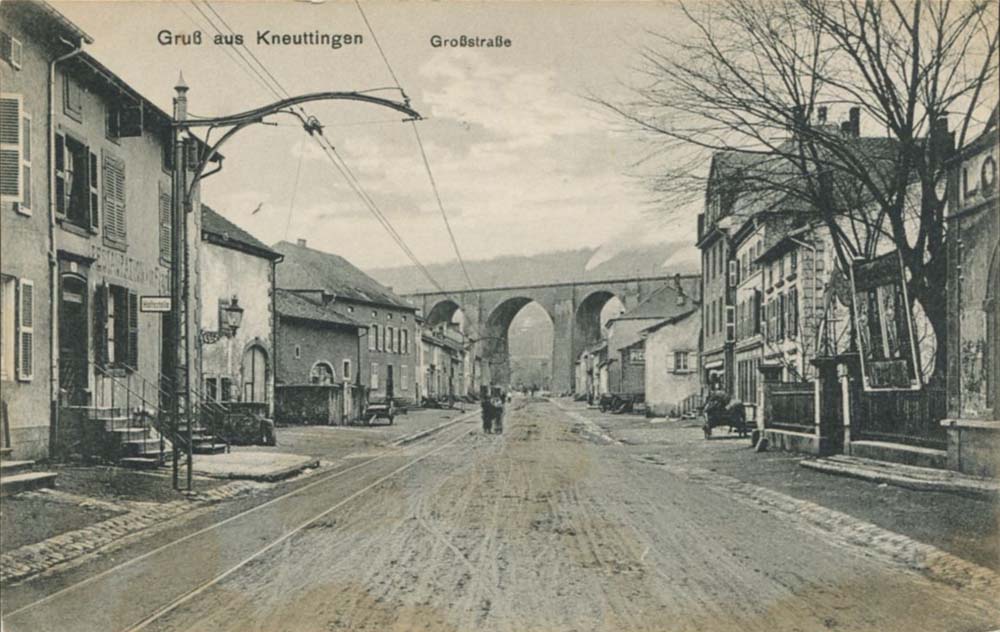 Carte postale de Kneuttingen (Knutange - 57240 - Moselle) - Grande- Rue